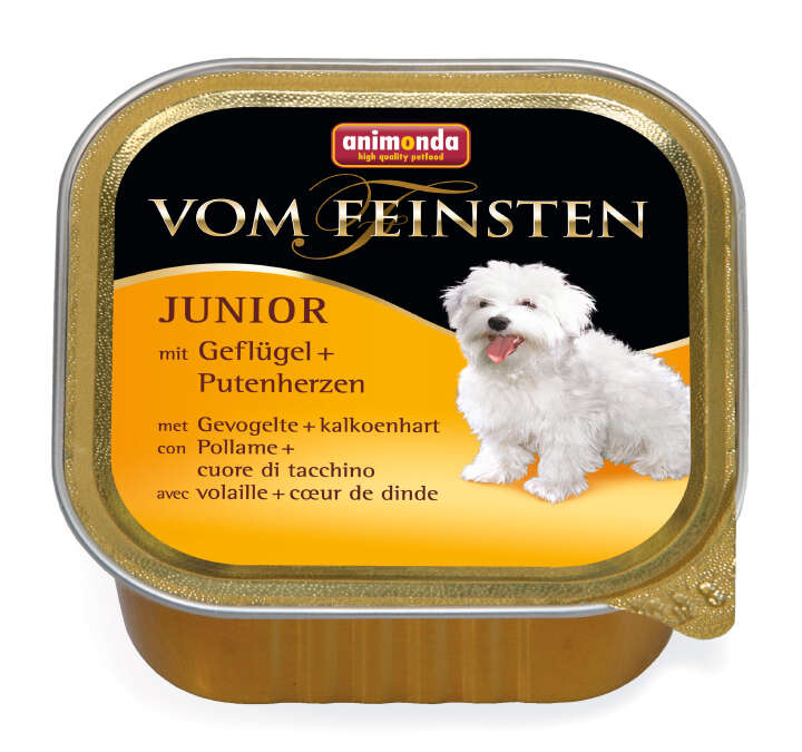 animonda Hunde-Nassfutter Junior Geflügel + Putenherz